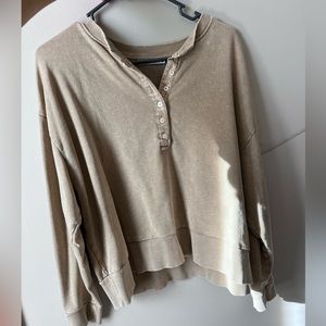 Zara light khaki sweatshirt -M